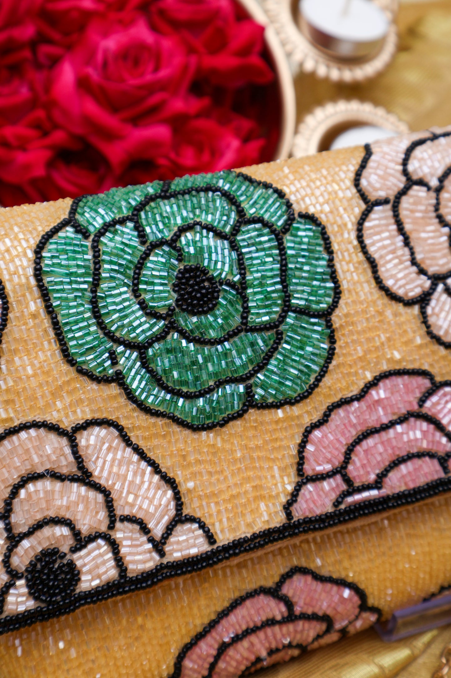 Handmade Flower Clutch